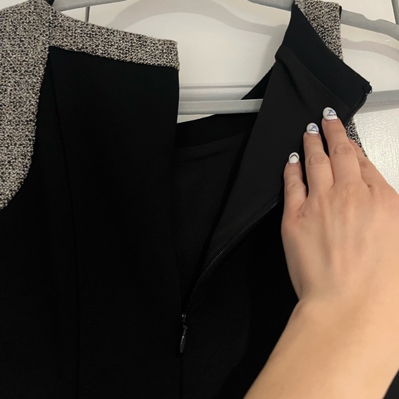 WHITE HOUSE BLACK MARKET MIDI BLACK DRESS - Picture 6 of 9